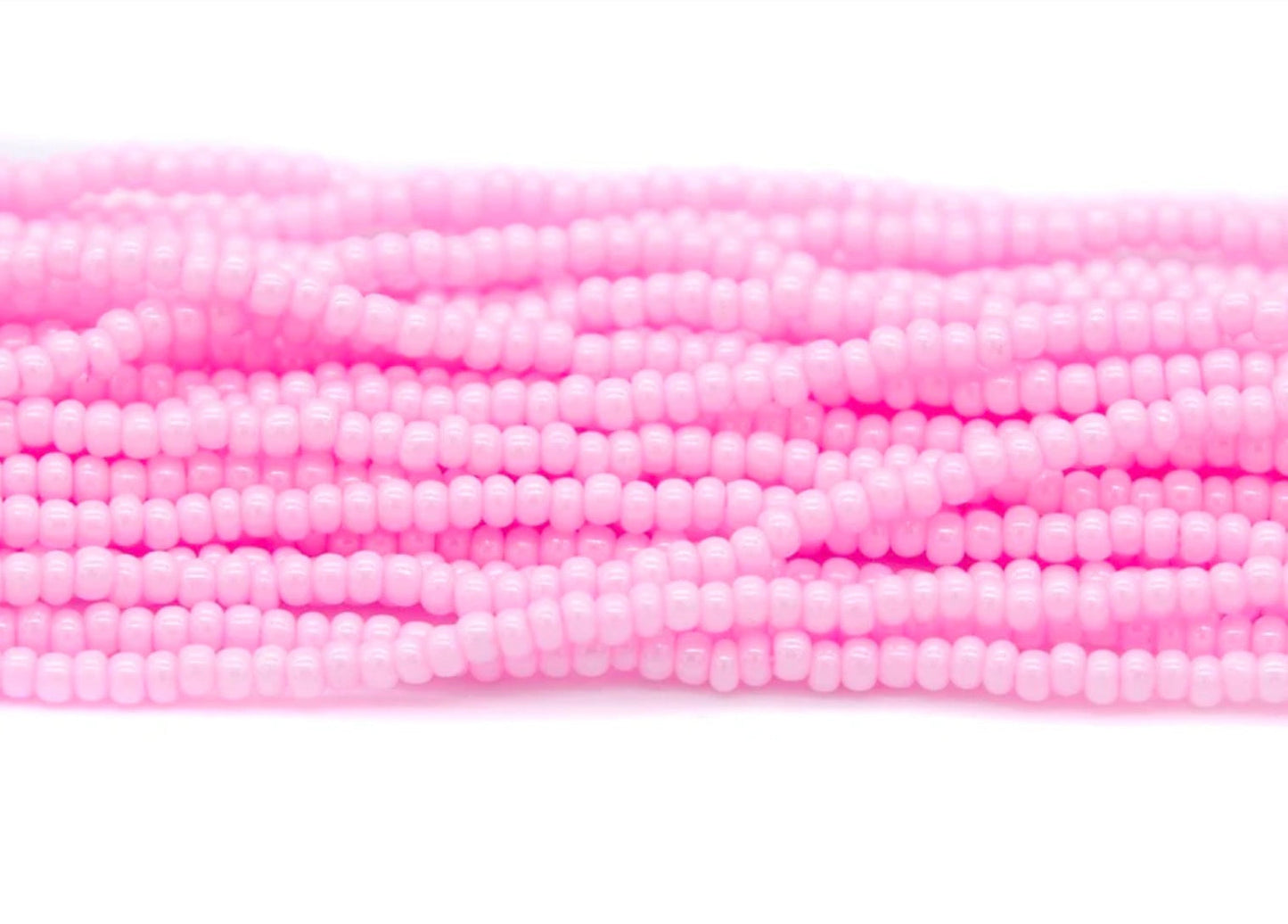 10/0 Coated Light Pink on White, Preciosa Seed Beads *Hank 10/0 Preciosa Seed Beads