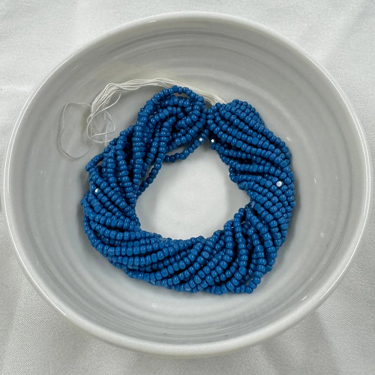 11/0 Charlotte Cut Seed Bead- Opaque Dark Turquoise Blue *10g Hank* India Sheen Charlotte Cut Seedbeads