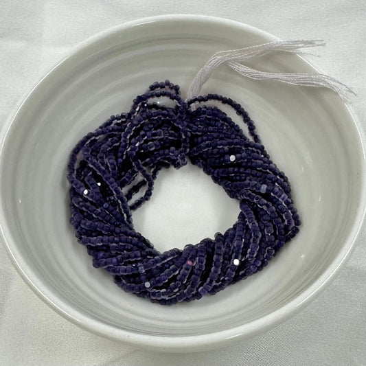 11/0 Charlotte Cut Seed Bead- Crystal Matte Purple Velvet Lined *10g Hank* India Sheen Charlotte Cut Seedbeads