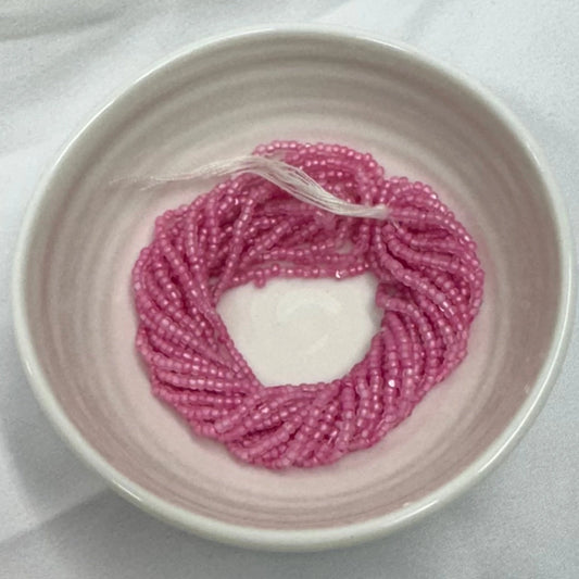 11/0 Charlotte Cut PREMIUM Seed Bead- Bubblegum Pink Matte Pearl Silver Lined *10g Hank* India Sheen Charlotte Cut Seedbeads