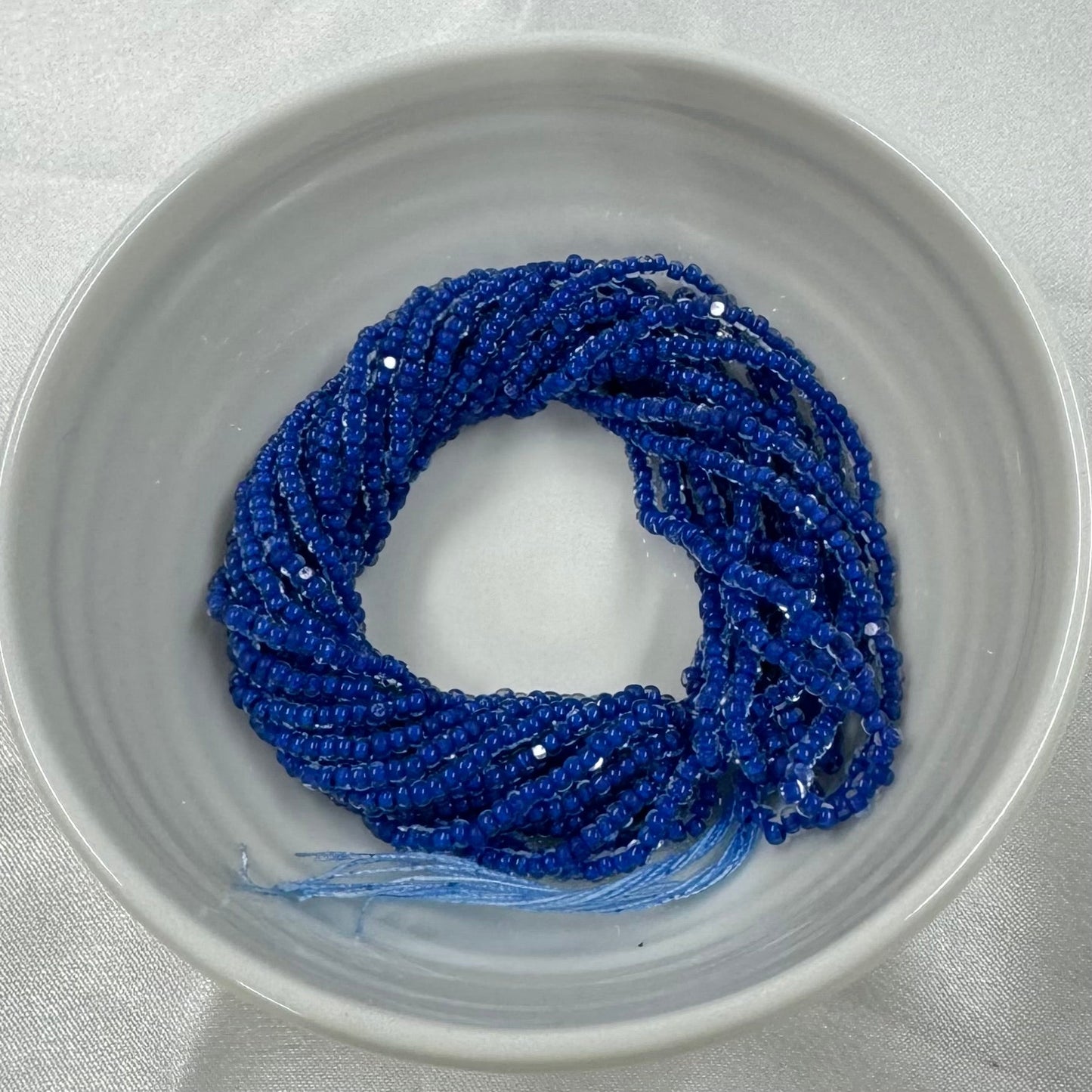 11/0 Charlotte Cut Seed Bead- Colour Lined Neon Blue *10g Hank* India Sheen Charlotte Cut Seedbeads
