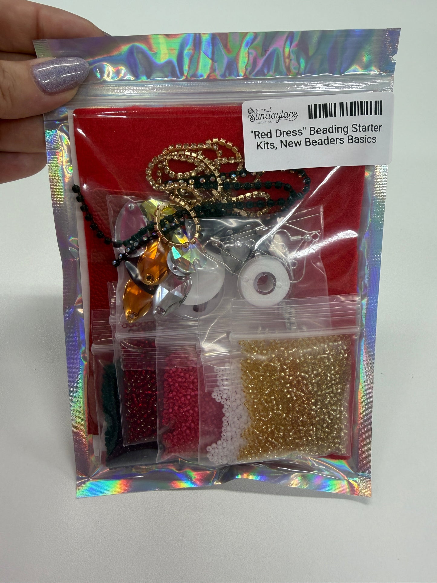 "Red Dress" Beading Starter Kits, New Beaders Basics Sundaylace Creations & Bling