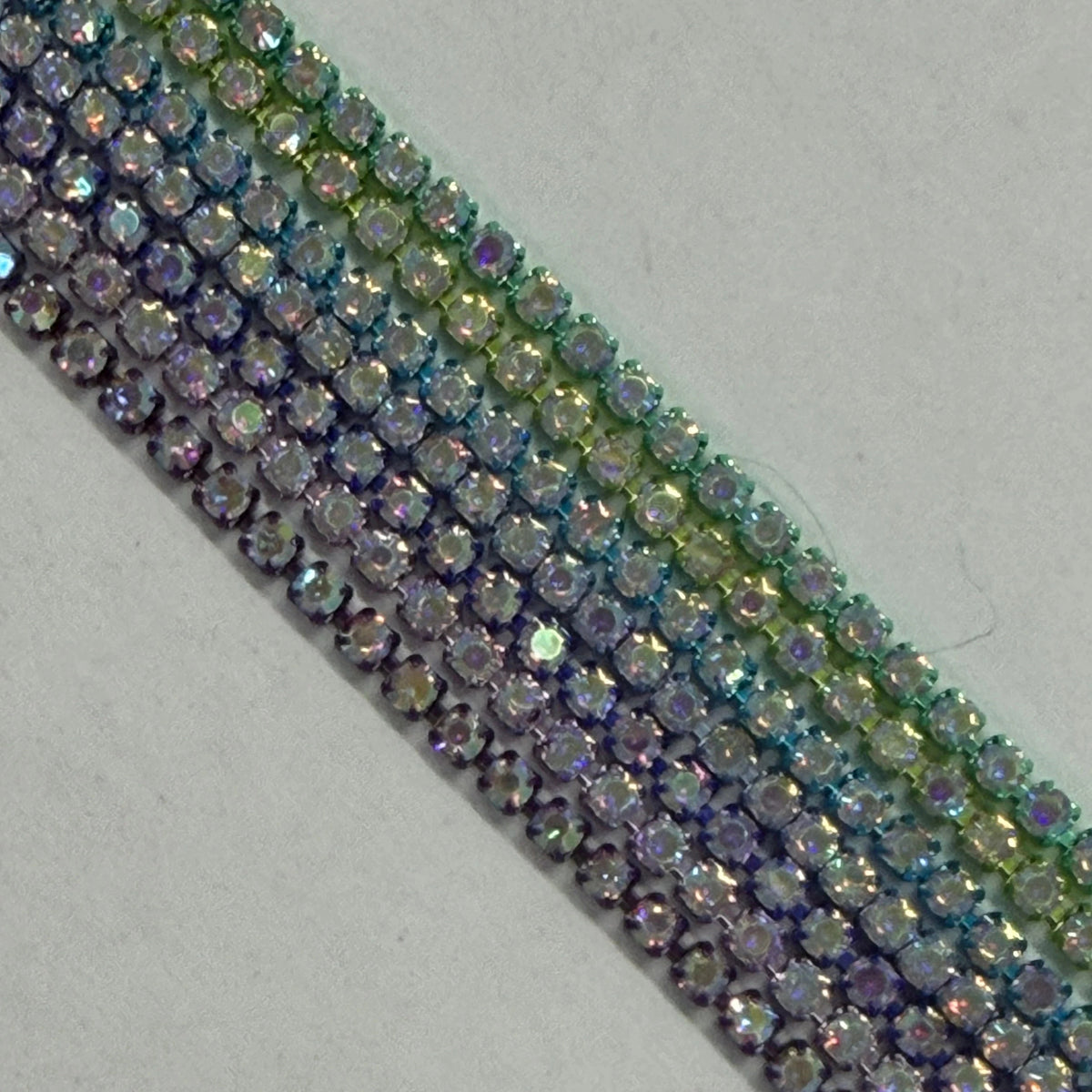 “Sparkle in The Sky” 8 x 1 yard Ss6 AB Mixed Coloured Rhinestone Metal Set, Promotions Sundaylace Creations & Bling
