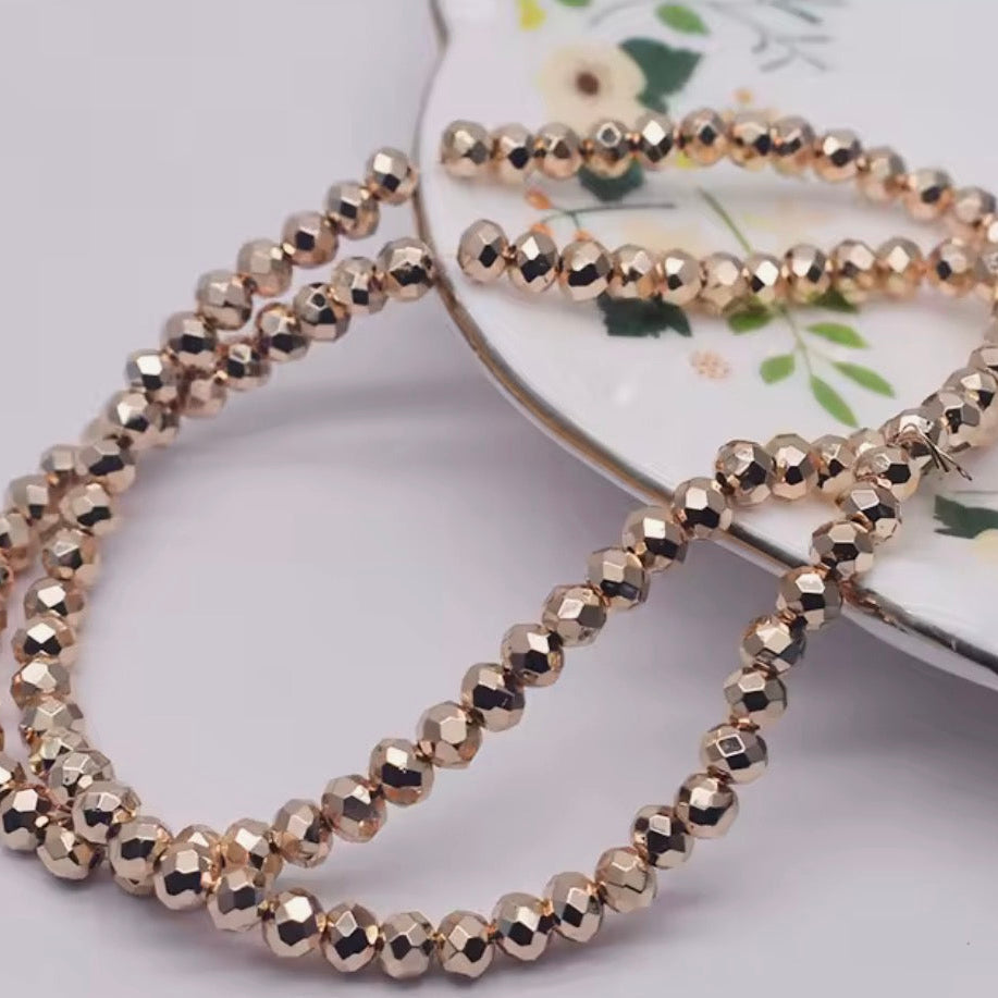 4mm Metallic Bronze Rondelle Sundaylace Creations & Bling