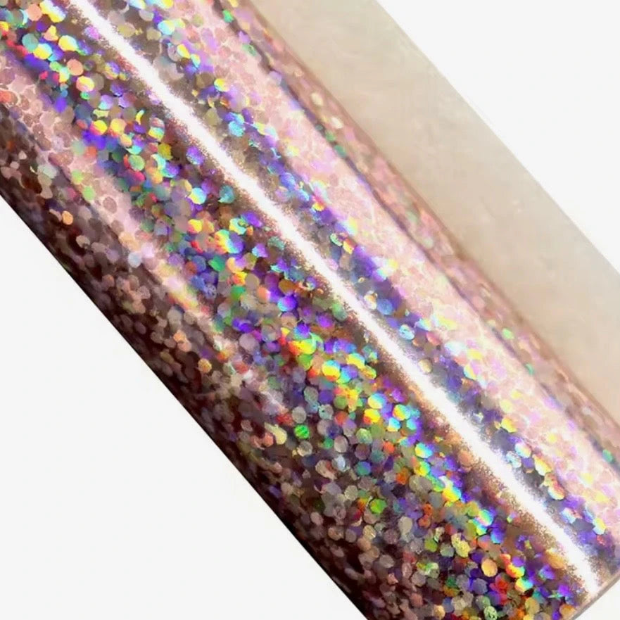 20*30cm Champagne Iridescent Holographic Sheets, Long Leatherette Sheets Leatherette