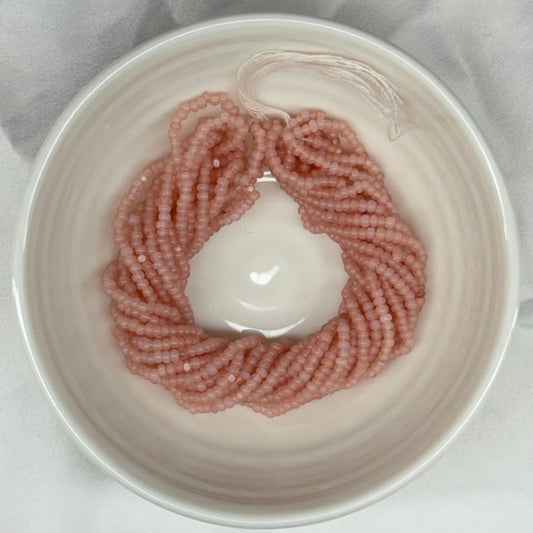 11/0 Charlotte Cut Seed Bead- Opal Ballet Mauve Pink *10g Hank* India Sheen Charlotte Cut Seedbeads