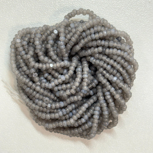 11/0 Charlotte Cut Seed Bead- Opal Grey *10g Hank* India Sheen Charlotte Cut Seedbeads