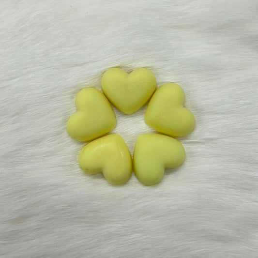 18mm Matte Hearts, Glue on, Resin Gems (Sold in Pair) Resin Gems