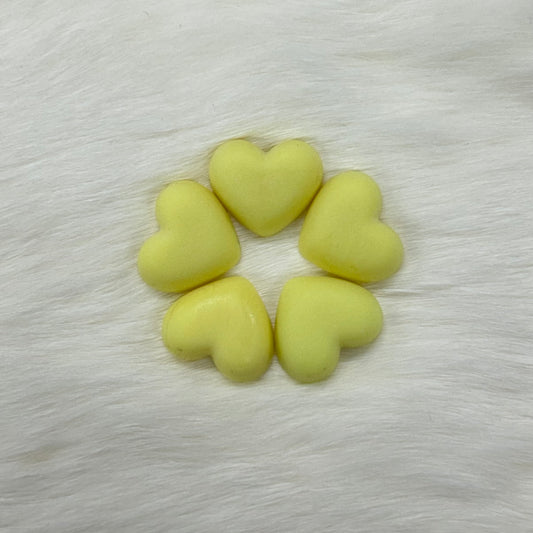18mm Matte Hearts, Glue on, Resin Gems (Sold in Pair)