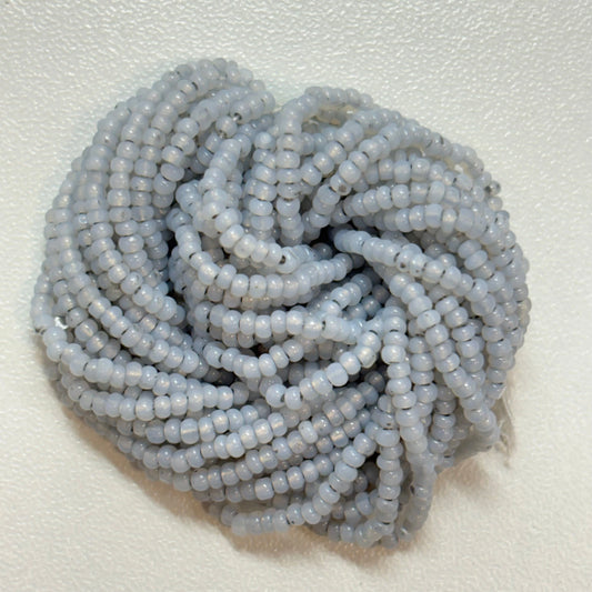 11/0 Charlotte Cut Seed Bead - White Opal Silverlined 10g India Sheen Charlotte Cut Seedbeads