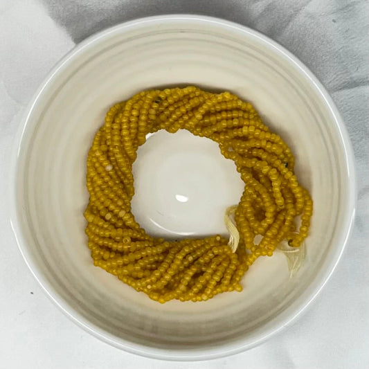 11/0 Charlotte Cut Seed Bead- Opal Amber Light Orange *10g Hank* India Sheen Charlotte Cut Seedbeads