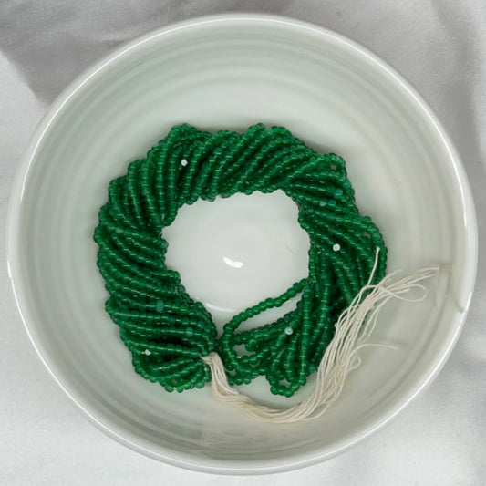 11/0 Charlotte Cut Seed Bead - Opal Spring Green *10g Hank* India Sheen Charlotte Cut Seedbeads