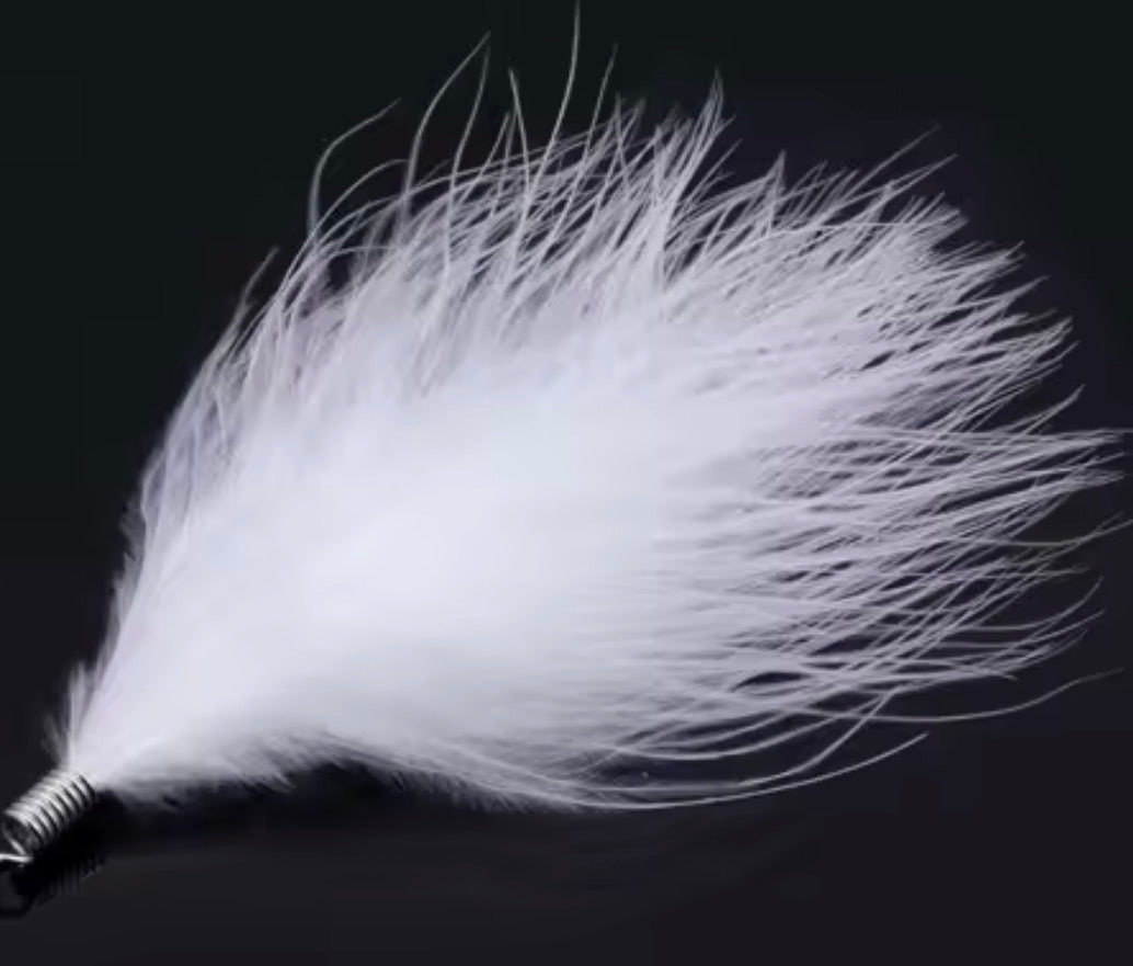 80mm Soft Fluffy Turkey Feather Tassel with one hole silver top, Earring Findings (Sold 5 pair) Sundaylace Creations & Bling