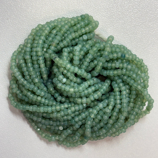 11/0 Charlotte Cut Seed Bead- Opal Dark Sage Green *10g Hank* Sundaylace Creations & Bling