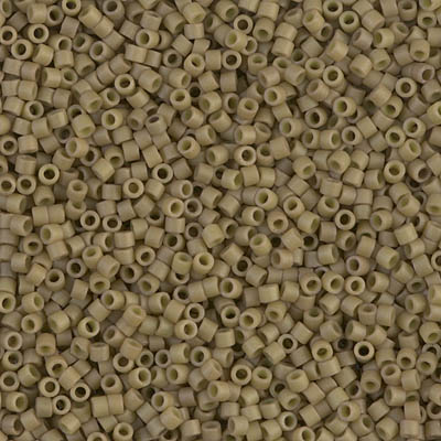 Delica 11/0 Matte Opaque Green Tea Luster (0390v) (5.2g) Miyuki Delica Beads