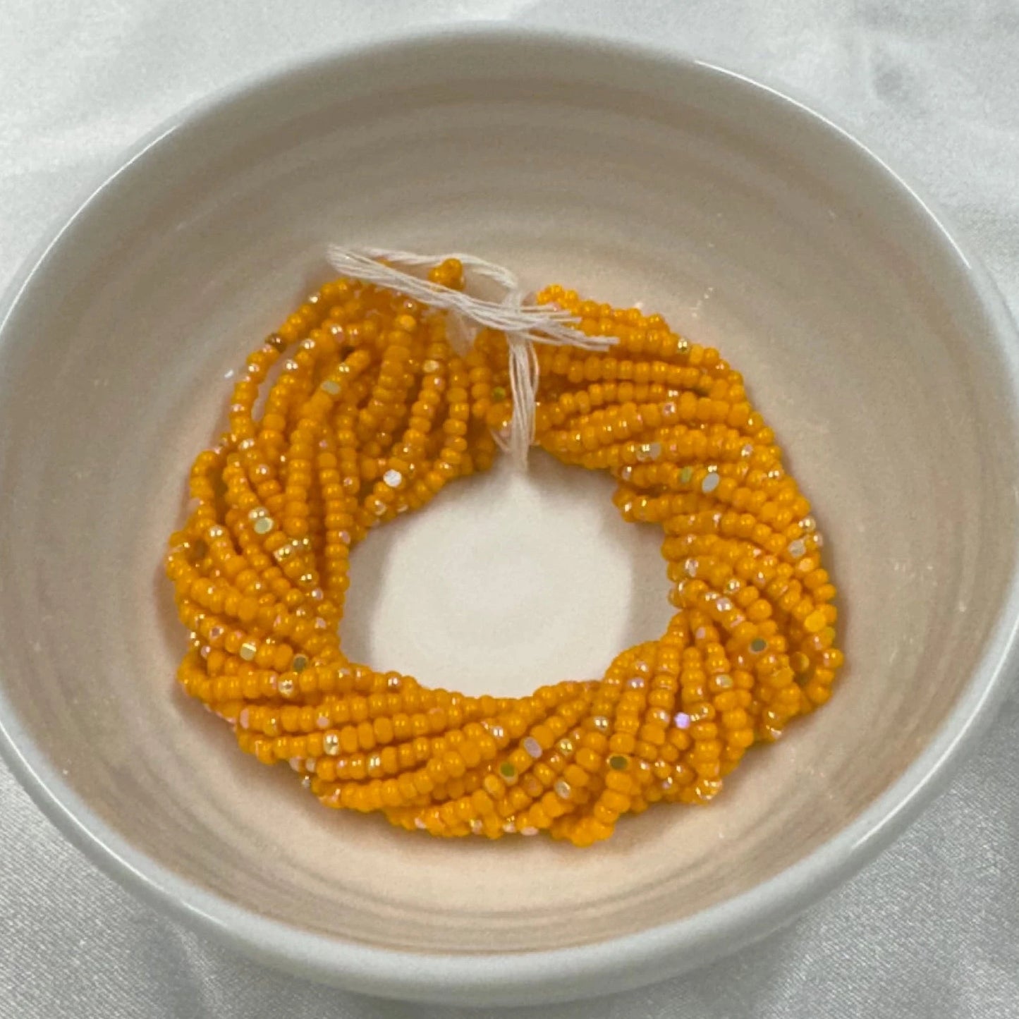 11/0 Charlotte Cut *Premium Seed Bead- Opaque Patina Light Orange Aurore Boreale (AB) *10g Hank* India Sheen Charlotte Cut Seedbeads