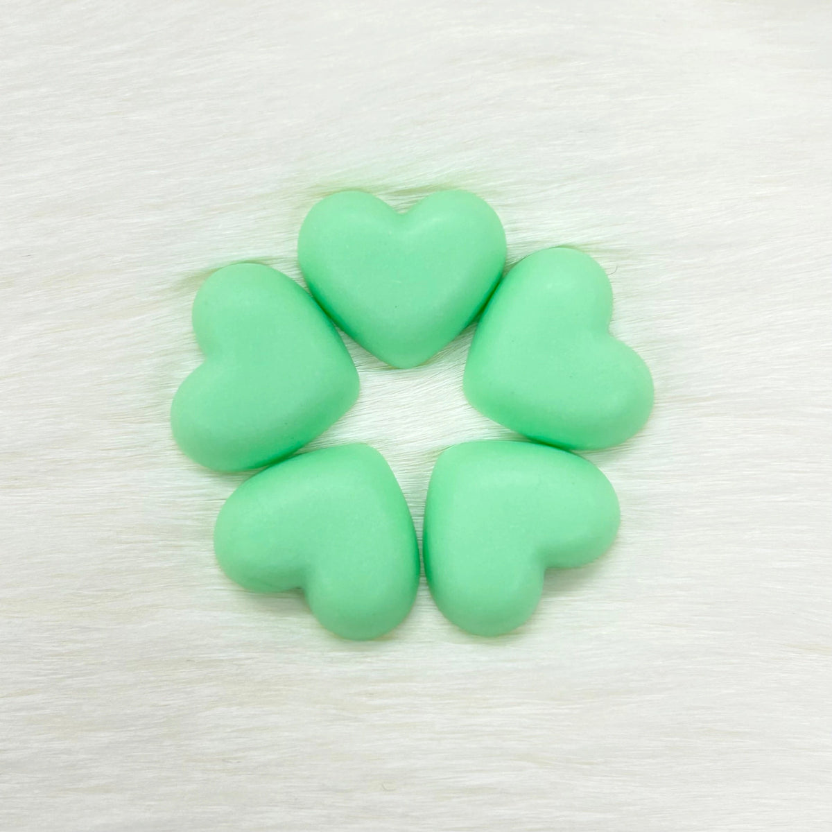 18mm Matte Hearts, Glue on, Resin Gems (Sold in Pair) Resin Gems