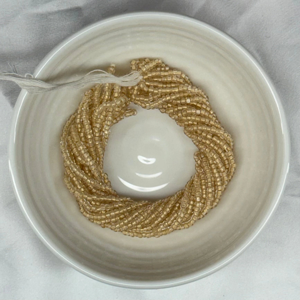 11/0 Charlotte Cut PREMIUM Seed Bead- Light Gold Matte Pearl Silver Lined *10g Hank* India Sheen Charlotte Cut Seedbeads
