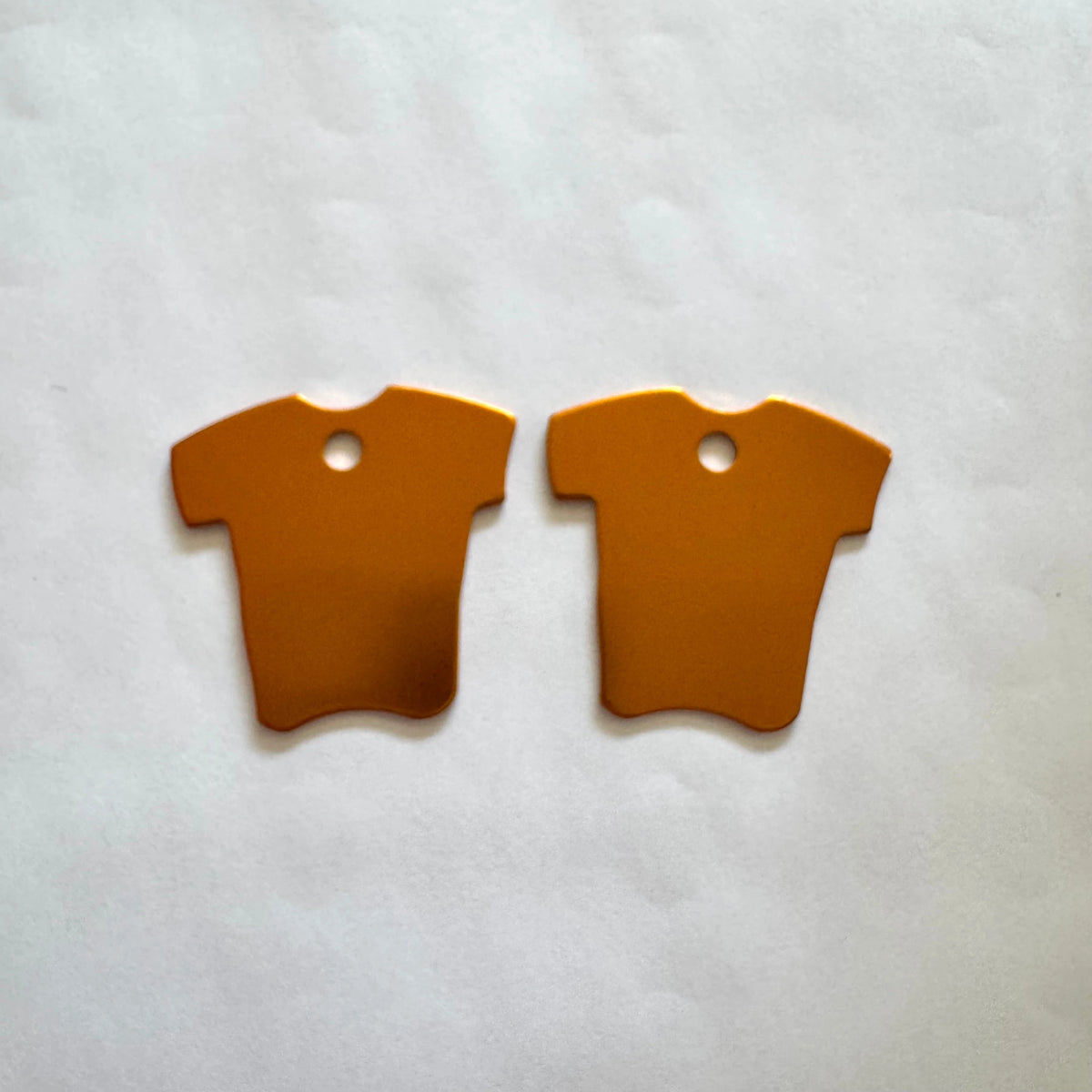 35*34mm Orange Shirt Mirror Metal Tag, Reversible Resin Gems (Sold in Pair) Resin Gems