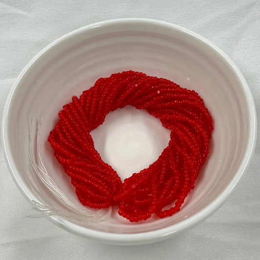 11/0 Charlotte Cut Seed Bead- Crystal Red Lined *10g Hank* India Sheen Charlotte Cut Seedbeads