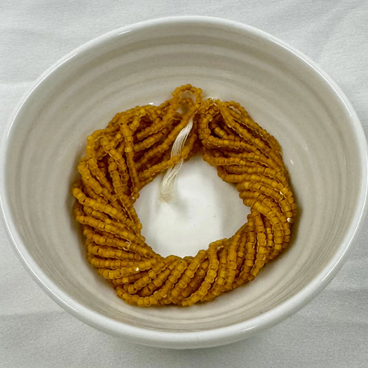 11/0 Charlotte Cut Seed Bead - Crystal Matte Light Topaz Lined *10g Hank* India Sheen Charlotte Cut Seedbeads