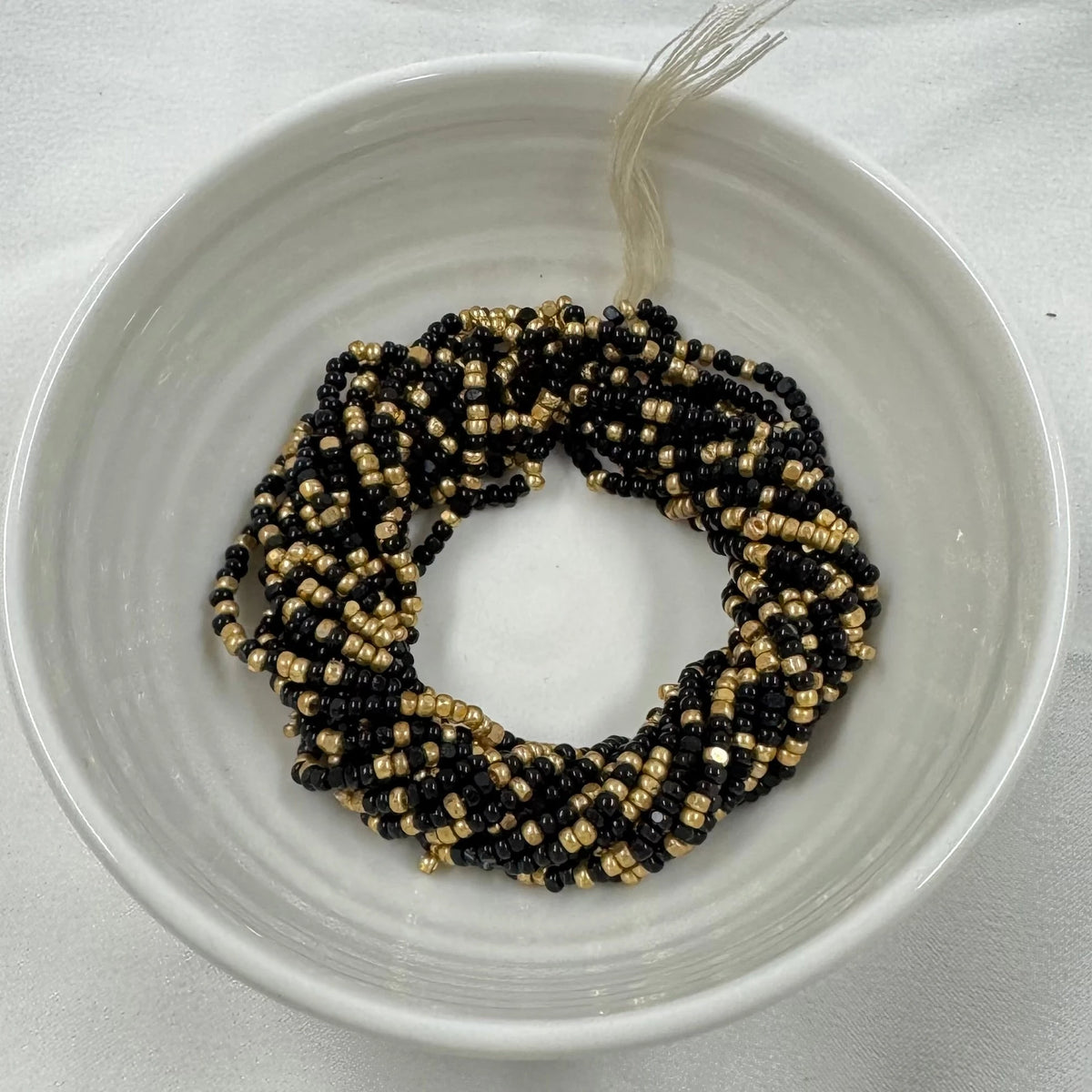 11/0 Charlotte Cut *Premium Seed Bead- Opaque Jet Black Gold Patina MIX *10g Hank* India Sheen Charlotte Cut Seedbeads