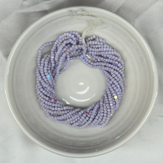 11/0 Charlotte Cut *Premium Seed Bead- Patina Pale Periwinkle Aurore Boreale (AB) *10g Hank* India Sheen Charlotte Cut Seedbeads