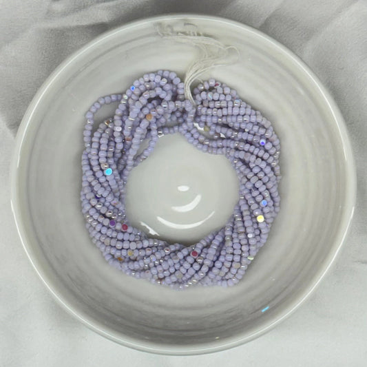11/0 Charlotte Cut *Premium Seed Bead- Patina Pale Periwinkle Aurore Boreale (AB) *10g Hank* India Sheen Charlotte Cut Seedbeads