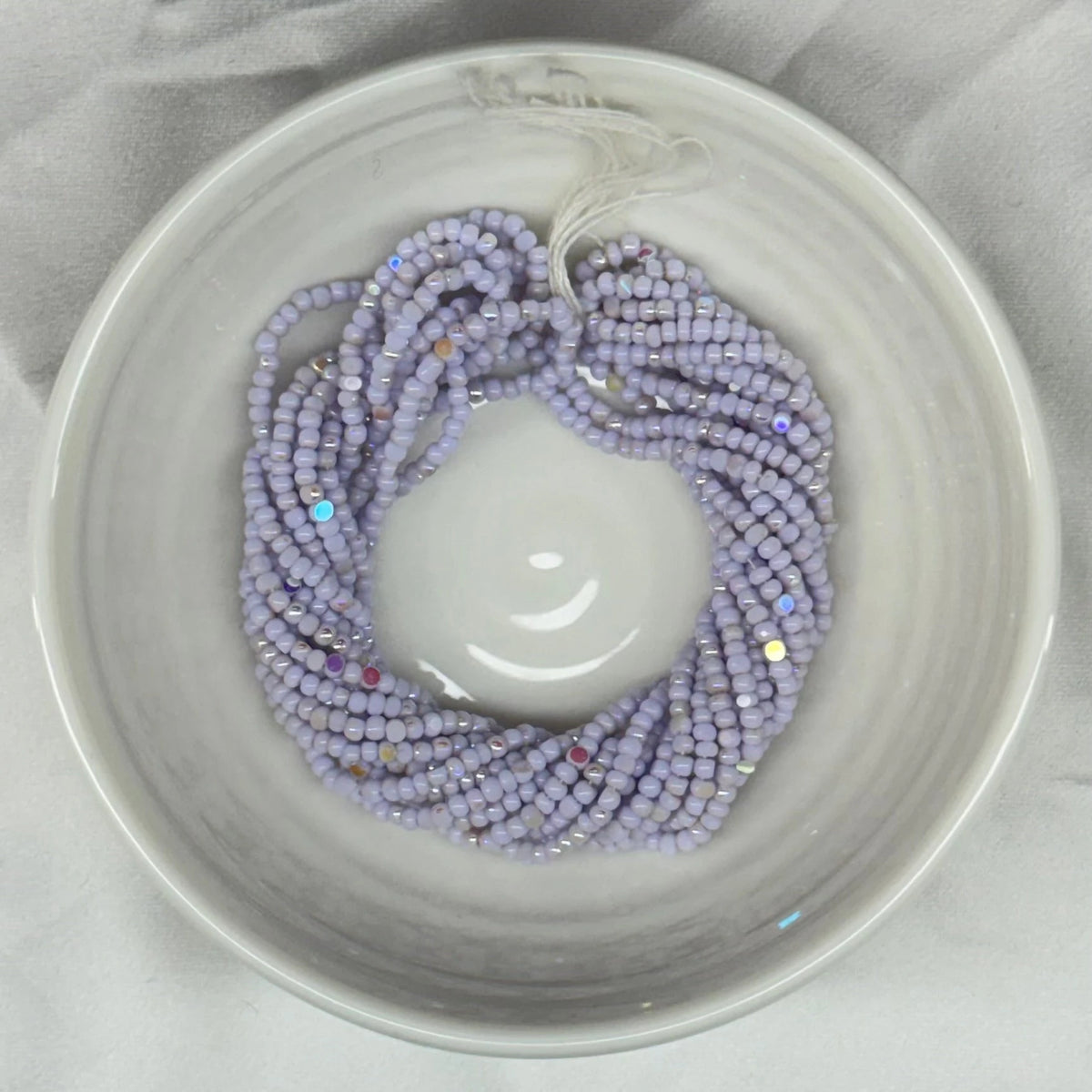 11/0 Charlotte Cut *Premium Seed Bead- Patina Pale Periwinkle Aurore Boreale (AB) *10g Hank* India Sheen Charlotte Cut Seedbeads