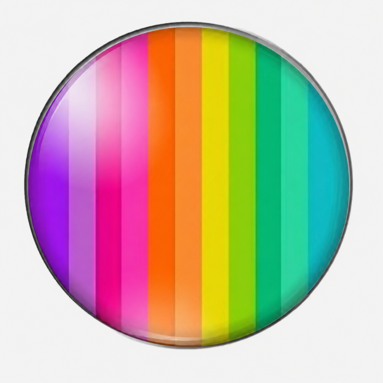 14mm Colourful Rainbow Circle Shaped Gem (Sold in Pairs) Sundaylace Creations & Bling