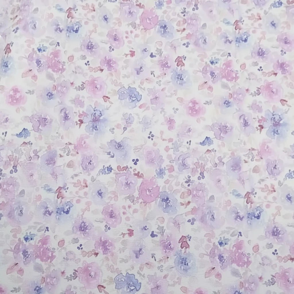 21*29cm Watercolour Bloom On White Background Sheets, Long Leatherette Sheets Leatherette