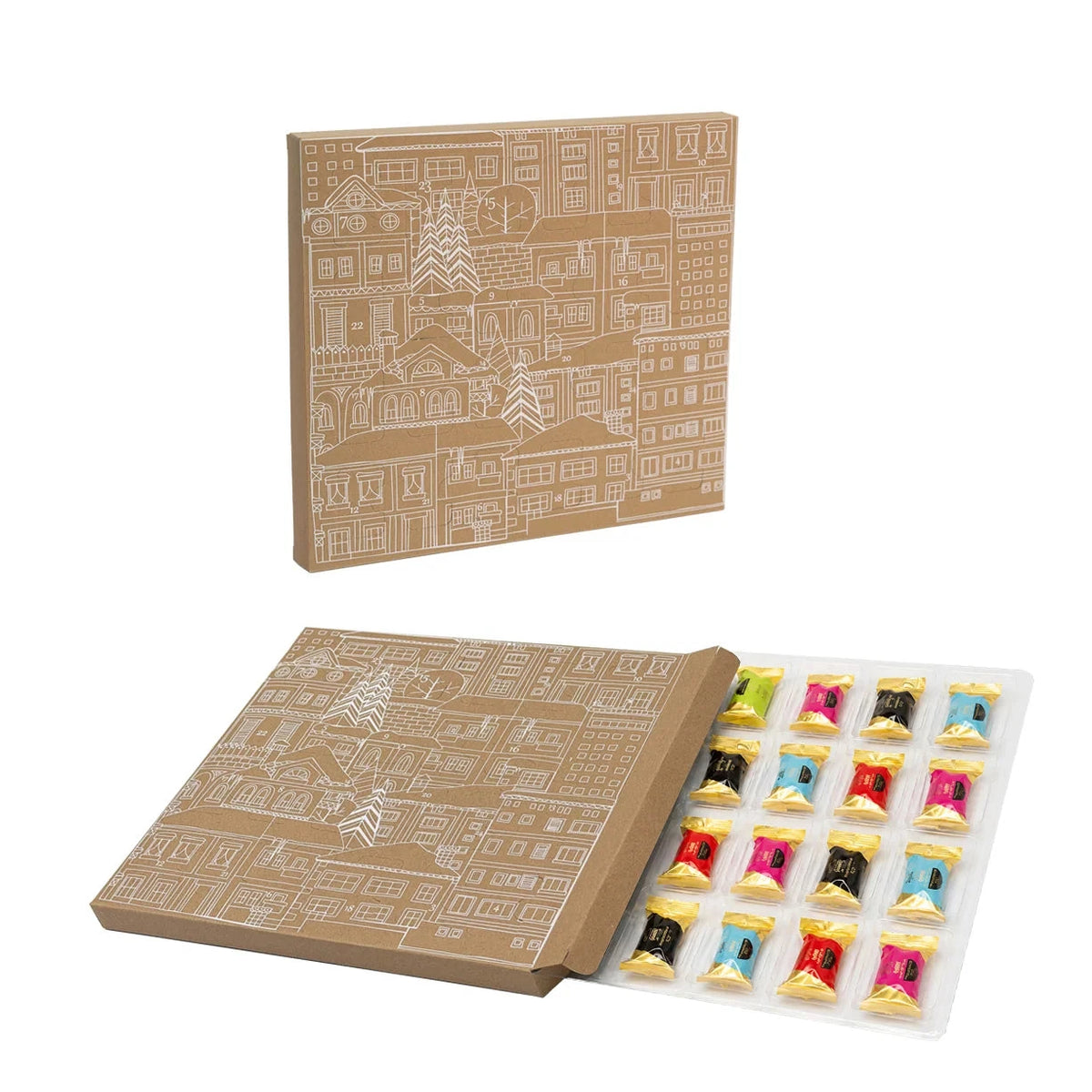 JUST THE BOX- Snowflake Silver DYI Advent Box Folding Advent Calendar Gift Boxes, Promotion Promotional Products