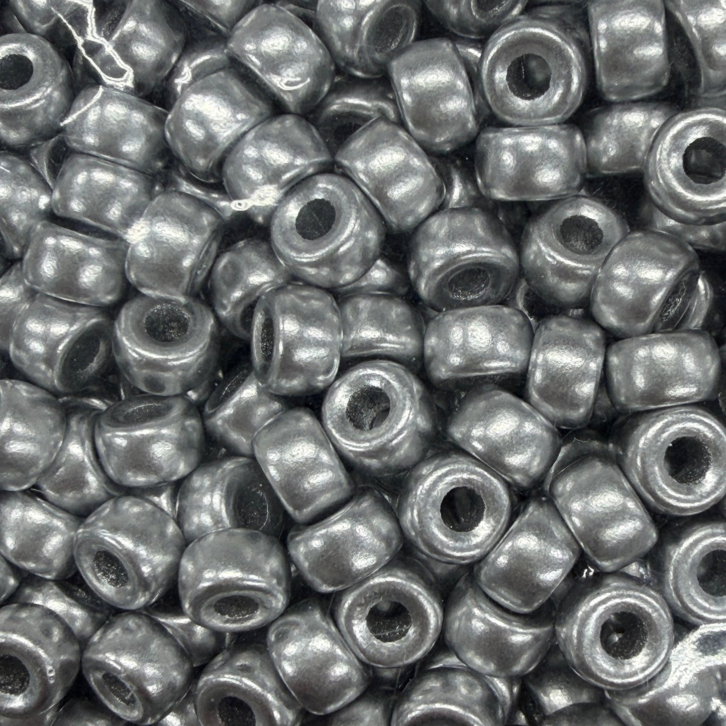 6mm Preciosa Glass Mini Crow Beads - Metallic Silver (500pcs) 6/0 Pony Beads