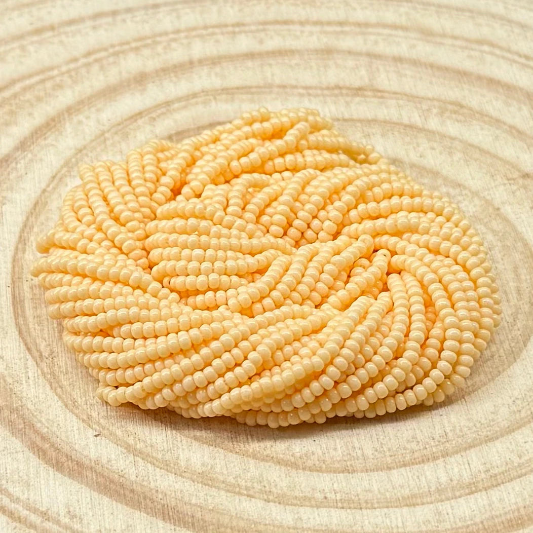 10/0 Orange Sorbet Sol Gel Opaque, Preciosa Seed Bead *Hank 10/0 Preciosa Seed Beads