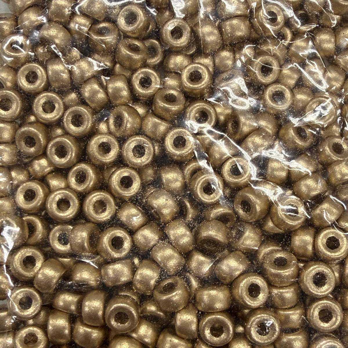 6mm Preciosa Glass Mini Crow Beads - Metallic Gold (500pcs) 6/0 Pony Beads