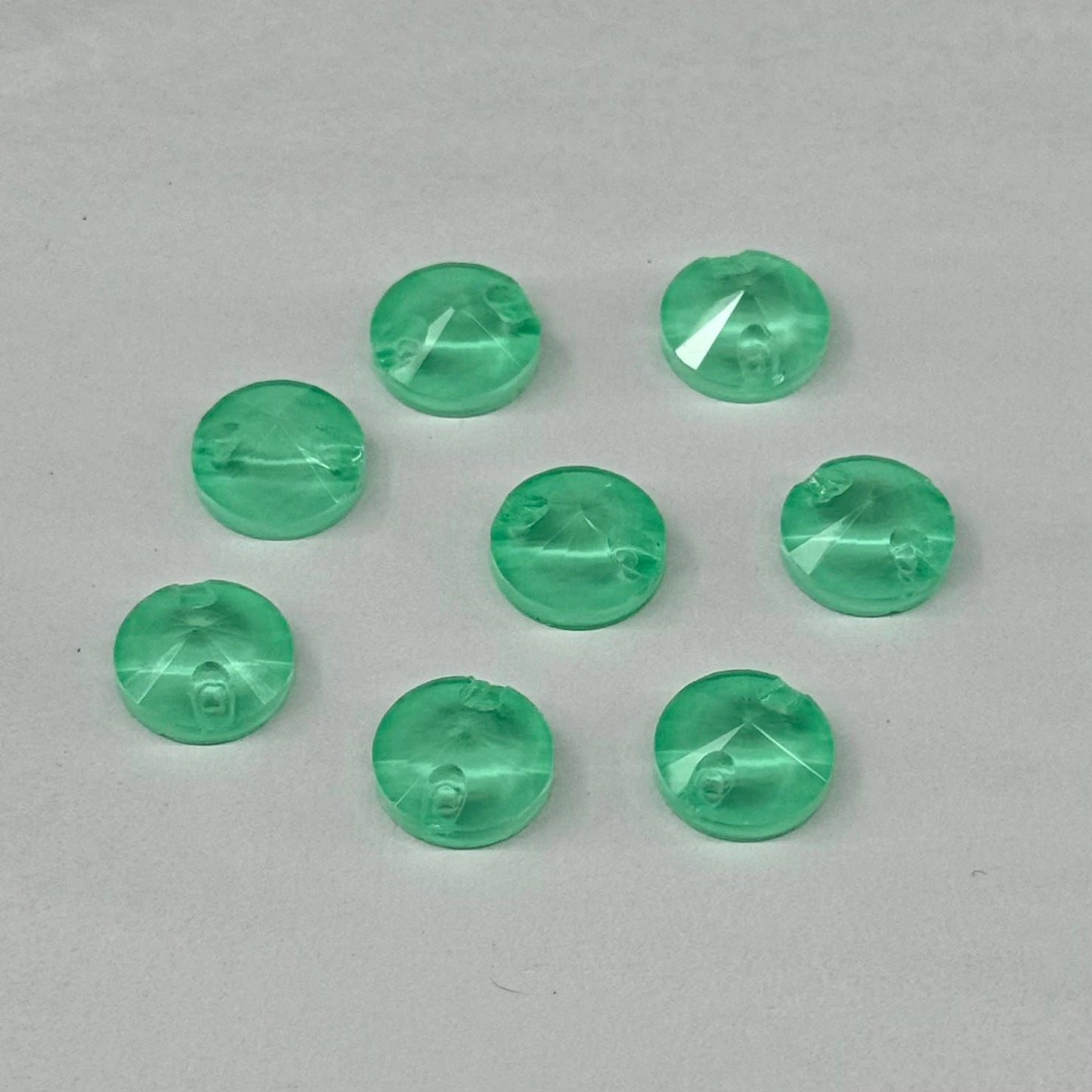 10mm Mocha Mint Green Rivoli shaped, Sew on, Strass Fancy Glass Gems (Sold in Pair) Fancy Glass Gems