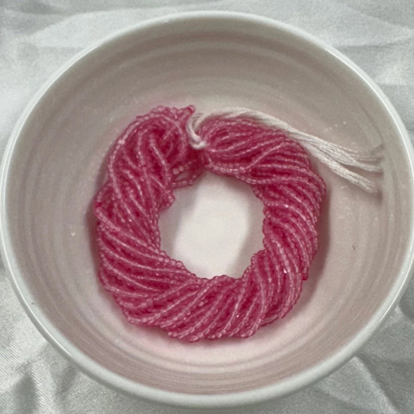 11/0 Charlotte Cut Seed Bead - Rose Transparent (Dyed) *10g Hank* India Sheen Charlotte Cut Seedbeads