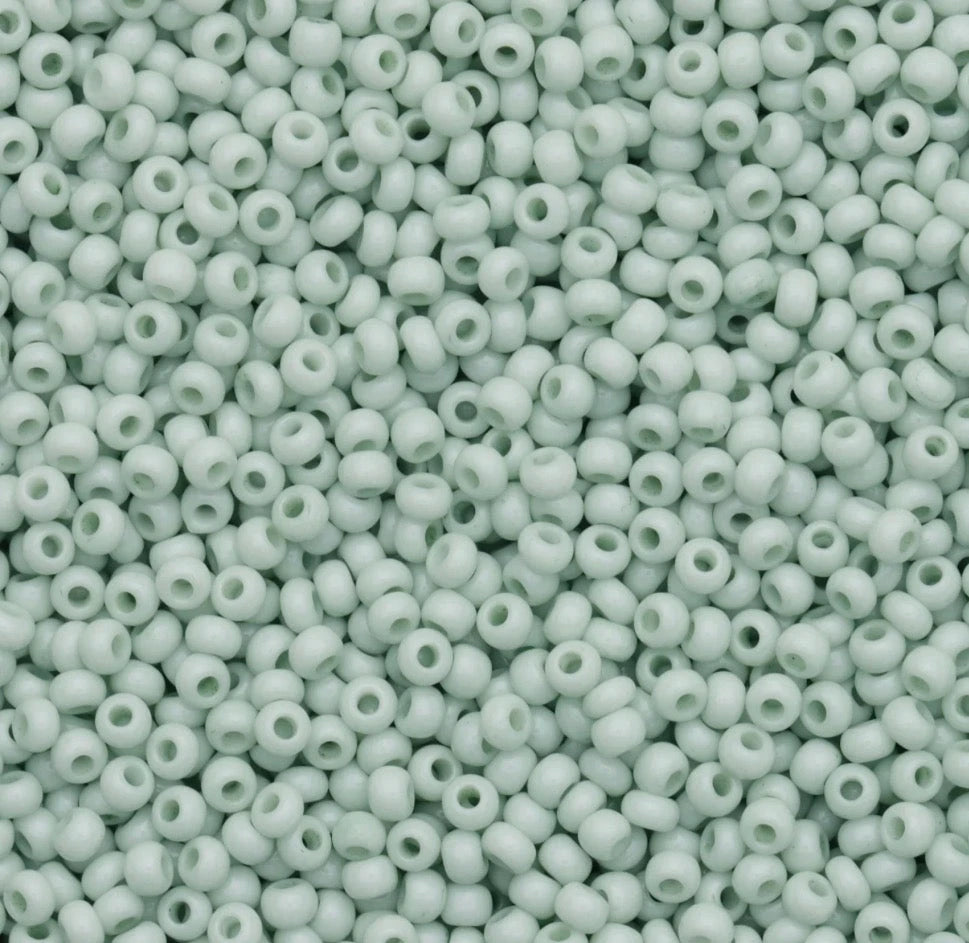 10/0 Light Pastel Spring Meadow Green Solgel Opaque, Preciosa Seed Beads *NEW* (22g) 10/0 Preciosa Seed Beads