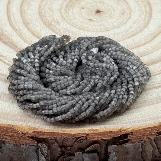 3 Cut 9/0 Beads Graphite *Grey Satin Solgel *Limited time Hank Tri-Cut Beads Preciosa