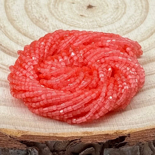3 Cut 9/0 Beads Pink Lemonade Satin Solgel *Limited time Hank Tri-Cut Beads Preciosa