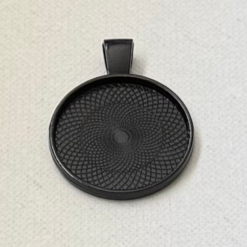 30mm Black Bezel Blank Pendant (Sold Individually) Sundaylace Creations & Bling