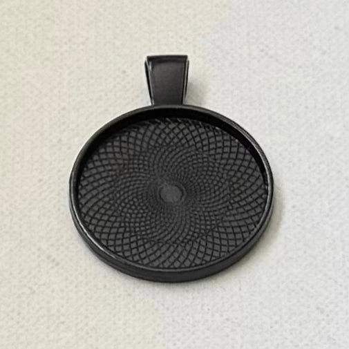 30mm Black Bezel Blank Pendant (Sold Individually) Sundaylace Creations & Bling