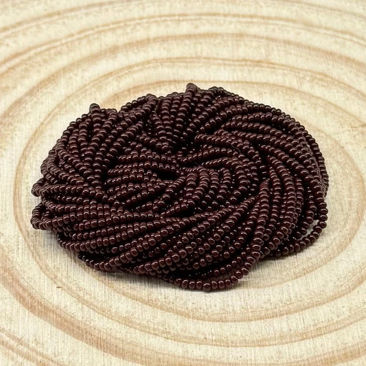 11/0 Chocolate Brown Opaque, Preciosa Seed Bead *Hank 11/0 Preciosa Seed Beads