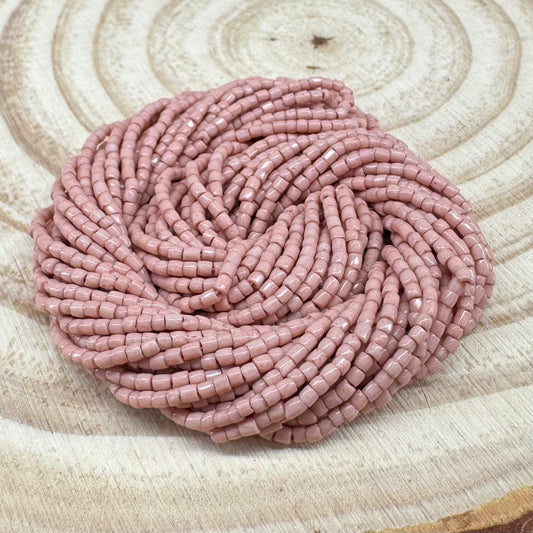3 Cut 9/0 Beads Dusty Rose Terra Opaque *Limited time Hank Tri-Cut Beads Preciosa