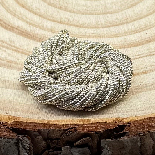 13/0 Charlotte Cut Beads - Terra Metallic Silver *Hank Czech Preciosa Charlotte Cut Seedbeads