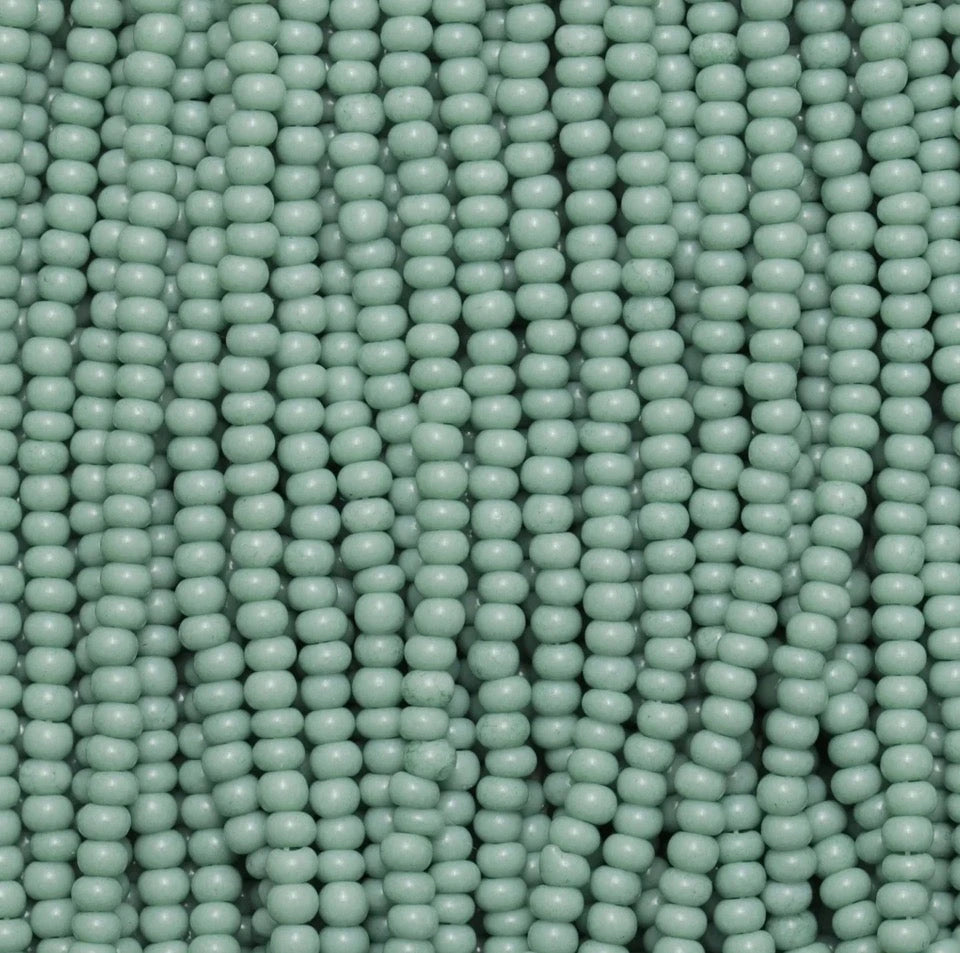11/0 Robin Blue Chalk Solgel Opaque, Preciosa Seed Bead *Hank* 11/0 Preciosa Seed Beads