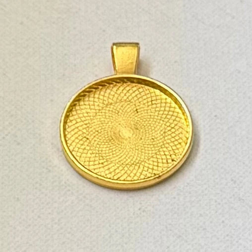 30mm Gold Bezel Blank Pendant (Sold Individually) Sundaylace Creations & Bling