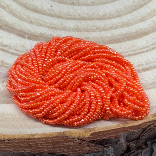 13/0 Charlotte Seedbeads - Sfinx LUSTER Orange *Hank 13/0 Seed Beads