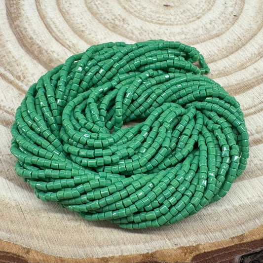 3 Cut 9/0 Beads Green Opaque *Limited time Hank Tri-Cut Beads Preciosa