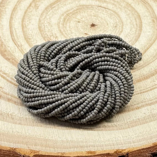 11/0 Grey Matte Preciosa Seed Beads *Hank 11SB105-M 11/0 Preciosa Seed Beads